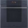Smeg SO6102M2G Linea 60cm Built-In Combi Microwave, SpeedwaveXL Single Oven with Vapor Clean, Neptune Grey
