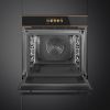 Smeg SO6606WAPNR Dolce Stil Novo 60cm Built-In Omnichef Single Oven with Steam & Microwave Functions, Black - Copper Trim