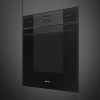 Smeg SOP6102S2PB3 Linea 60cm Built-In SteamOne Single Oven, Black A+ Rated