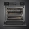 Smeg SOP6102S2PB3 Linea 60cm Built-In SteamOne Single Oven, Black A+ Rated