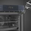 Smeg SOP6102S2PG Linea 60cm Built-In SteamOne Single Oven, Neptune Grey A+ Rated