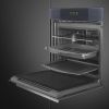 Smeg SOP6102S2PG Linea 60cm Built-In SteamOne Single Oven, Neptune Grey A+ Rated