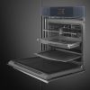 Smeg SOP6104S2PG Linea 60cm Built-In SteamOne Single Oven with Pyrolytic Cleaning, Neptune Grey A+ Rated