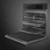 Smeg SOP6204S2PBI Musa 60cm Built-In SteamOne Pyrolytic Single Oven, Black A+ Rated