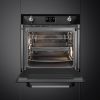 Smeg SOP6902S2PN Victoria 60cm Built-In SteamOne Single Oven with Pyrolytic Cleaning, Black A+ Rated
