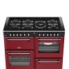 Stoves ST DX RCA RICH 110DF GAR Richmond Deluxe 110cm Dual Fuel Range Cooker in Garnet Red A Rated