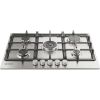 Indesit THP751WIXI1 75cm 5 Burner Gas Hob on Cast Iron Supports - Inox