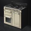 Smeg TR103P 100cm Victoria Dual Fuel Range Cooker Cream