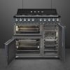 Smeg TR93GR 90cm Victoria Dual Fuel Range Cooker Slate Grey