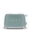 Smeg TSF01EGMUK 50's Style 2 Slice, 2 Slot Toaster Matte Emerald Green