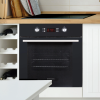Statesman BSM60BL Built-in Single Cavity Multifunction Oven, 70 Litre in Black