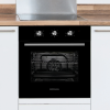 Statesman BSF160BL Built-In Single Cavity Fan Oven, 70 Litre in Black