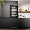 Caple WC6521BG 886mm High In-Column Dual Zone Wine Cooler Black Glass