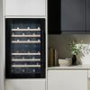 Caple WC6521BG 886mm High In-Column Dual Zone Wine Cooler Black Glass