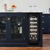 Caple WI3155BG 295mm Wide Undercounter Built In Single Zone Wine Cooler Black Glass