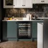 Caple WI6136BG Undercounter Built In Dual Zone Wine Cooler Black Glass
