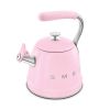 Smeg WKF01PK 2.3 litre, Whistling Kettle in Pink