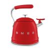 Smeg WKF01RD 2.3 litre, Whistling Kettle in Red