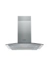 Indesit IHGC65LMX 60CM Curved Glass Hood - Button Control - Stainless Steel With Dishwashable Aluminium Grease Filter