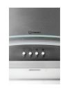 Indesit IHGC65LMX 60CM Curved Glass Hood - Button Control - Stainless Steel With Dishwashable Aluminium Grease Filter