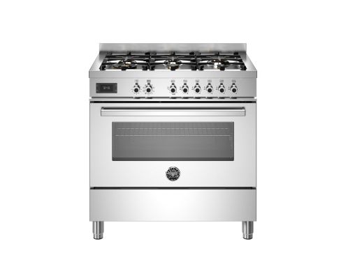Bertazzoni PRO96L1EXT Professional 90cm Range Cooker Single Oven Dual Fuel Stainless Steel