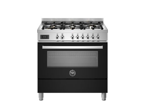 Bertazzoni PRO96L1ENET2 Professional 90cm Range Cooker Single Oven Dual Fuel Gloss Black