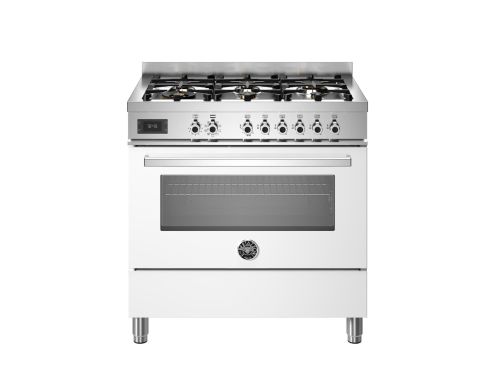 Bertazzoni PRO96L1EBIT2 Professional 90cm Range Cooker Single Oven Dual Fuel Gloss White