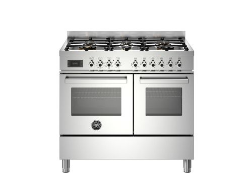 Bertazzoni PRO106L2EXT2 Professional 100cm Range Cooker Twin Oven Dual Fuel Stainless Steel