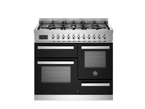 Bertazzoni PRO106L3ENET2 Professional 100cm Range Cooker XG Oven Dual Fuel Black