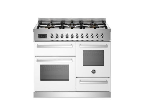 Bertazzoni PRO106L3EBIT2 Professional 100cm Range Cooker XG Oven Dual Fuel White