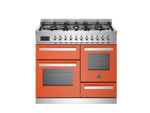 Bertazzoni PRO106L3EART2 Professional 100cm Range Cooker XG Oven Dual Fuel Orange