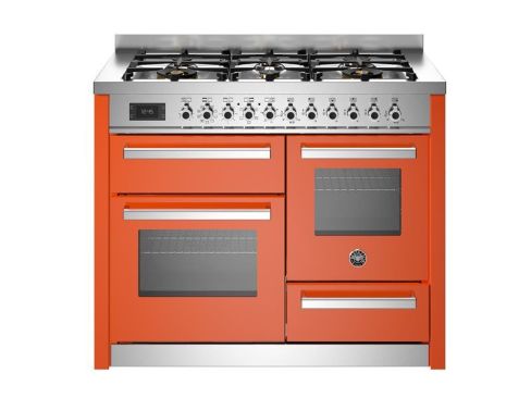 Bertazzoni PRO116L3EART2 Professional 110cm Range Cooker XG Oven Dual Fuel Gloss orange