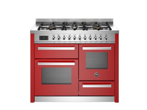 Bertazzoni PRO116L3EROT Professional 110cm Range Cooker XG Oven Dual Fuel Gloss Red