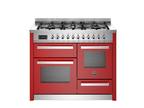 Bertazzoni PRO116L3EROT2 Professional 110cm Range Cooker XG Oven Dual Fuel Gloss Red
