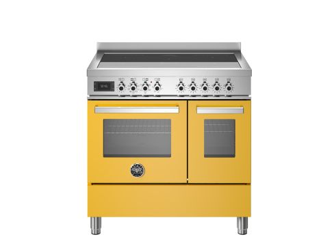 Bertazzoni PRO95I2EGIT Professional 90cm Range Cooker Twin Oven Induction Gloss Yellow
