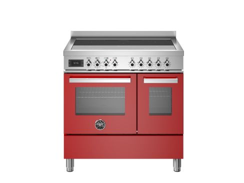Bertazzoni PRO95I2EROT Professional 90cm Range Cooker Twin Oven Induction Gloss Red