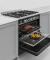 Fisher and Paykel OR90SCG6B1 90cm Series 9 Classic 5 Burner Dual Fuel Pyrolytic Freestanding Range Cooker Black