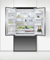 Fisher and Paykel RF540ADUB7 Freestanding Plumbed-In American Fridge Freezer - Black Steel - F Rated