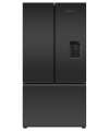 Fisher and Paykel RF540AZUB6 American Fridge Freezer, Plumbed, Black, E Rated