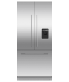 Fisher and Paykel RS80AU3 80cm Series 7 Integrated French Door Refrigerator Freezer, Ice Maker Bin & Water Dispenser