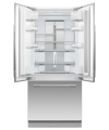 Fisher and Paykel RS80AU3 80cm Series 7 Integrated French Door Refrigerator Freezer, Ice Maker Bin & Water Dispenser