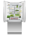 Fisher and Paykel RS80AU3 80cm Series 7 Integrated French Door Refrigerator Freezer, Ice Maker Bin & Water Dispenser