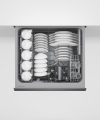 Fisher and Paykel DD60D2HNB9 Series 7 Contemporary Double DishDrawer™ Dishwasher Black Stainless Steel E Rated