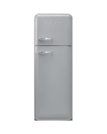 Smeg FAB30RSV5UK 60cm Retro 50s Style Right Hand Hinge Freezer over Fridge in  Silver