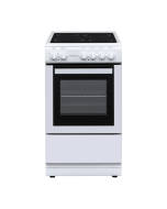 Statesman C050ESCW 50cm Wide Single Cavity Electric Cooker with Ceramic Hob in White