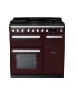 Rangemaster ESDL90DFPBOR/CM1 90cm Wide Dual Fuel Range Cooker - Bordeaux / Chrome - A Rated