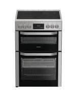 Hotpoint HDE6VDCASX Electric Ceramic Double Oven Cooker 60CM - with Air Fry
