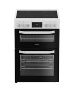 Hotpoint HDE6VDW 60cm Electric Cooker with Ceramic Hob - White