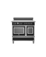 Bertazzoni HER95I2ENET2 Heritage 90cm Range Cooker Twin Oven Induction Matt Black