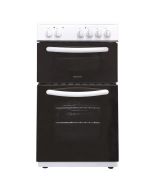 Statesman EDC50W 50cm Wide Double Oven Electric Cooker, 4 Zones in White